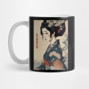 Japanese princess ukiyo e Mug